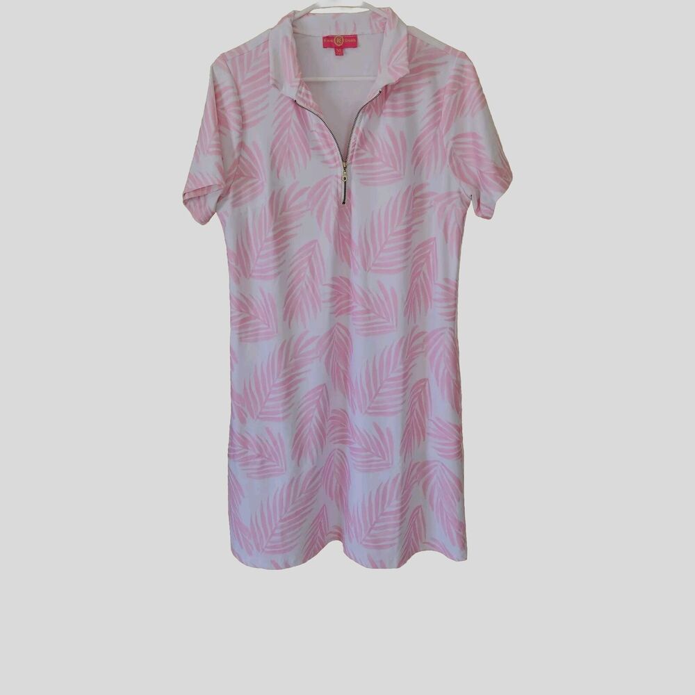 Kaeli Smith Women’s Short Sleves Tropical Resort Wear A Line Shift Dress Size M